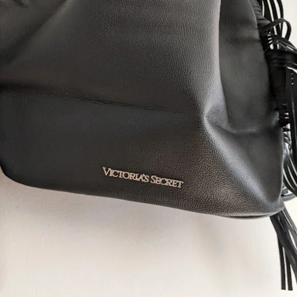 NWT Victoria's Secret Black Fringe Backpack - Picture 7 of 8